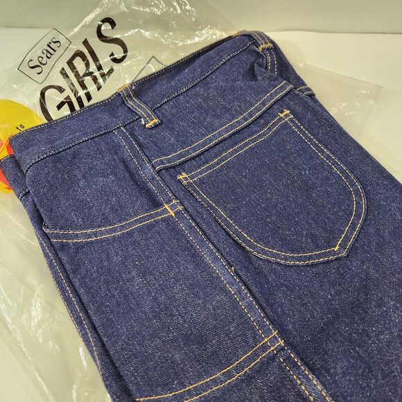 Sears Girls 14 High Waisted Wide Leg Flare Jeans Vtg 1970s - Picture 2 of 13